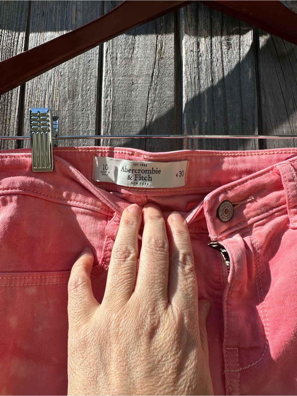 Abercrombie & Fitch Pink Tie-Dye Skinny Jeans - Picture 2 of 4